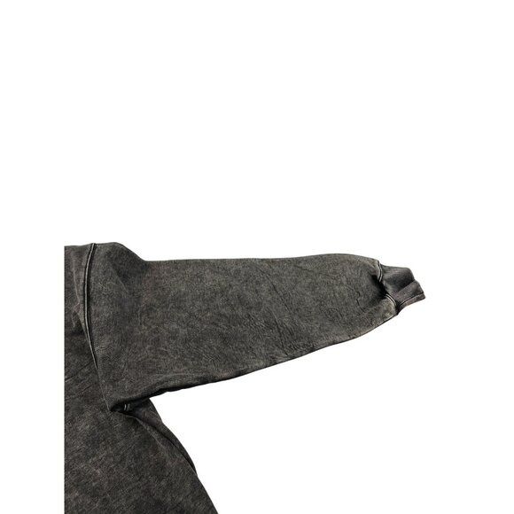 Die Authentic Distressed Die Washed Gray embroided Hoodie Sweatshirt L SKU 9333 - Picture 6 of 15